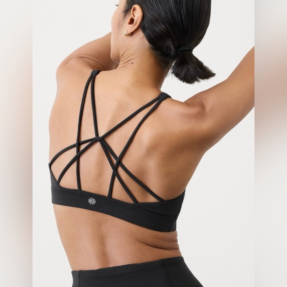 NWT-Athleta Black Solace Keyhole Bra, Large A-C - Picture 4 of 8
